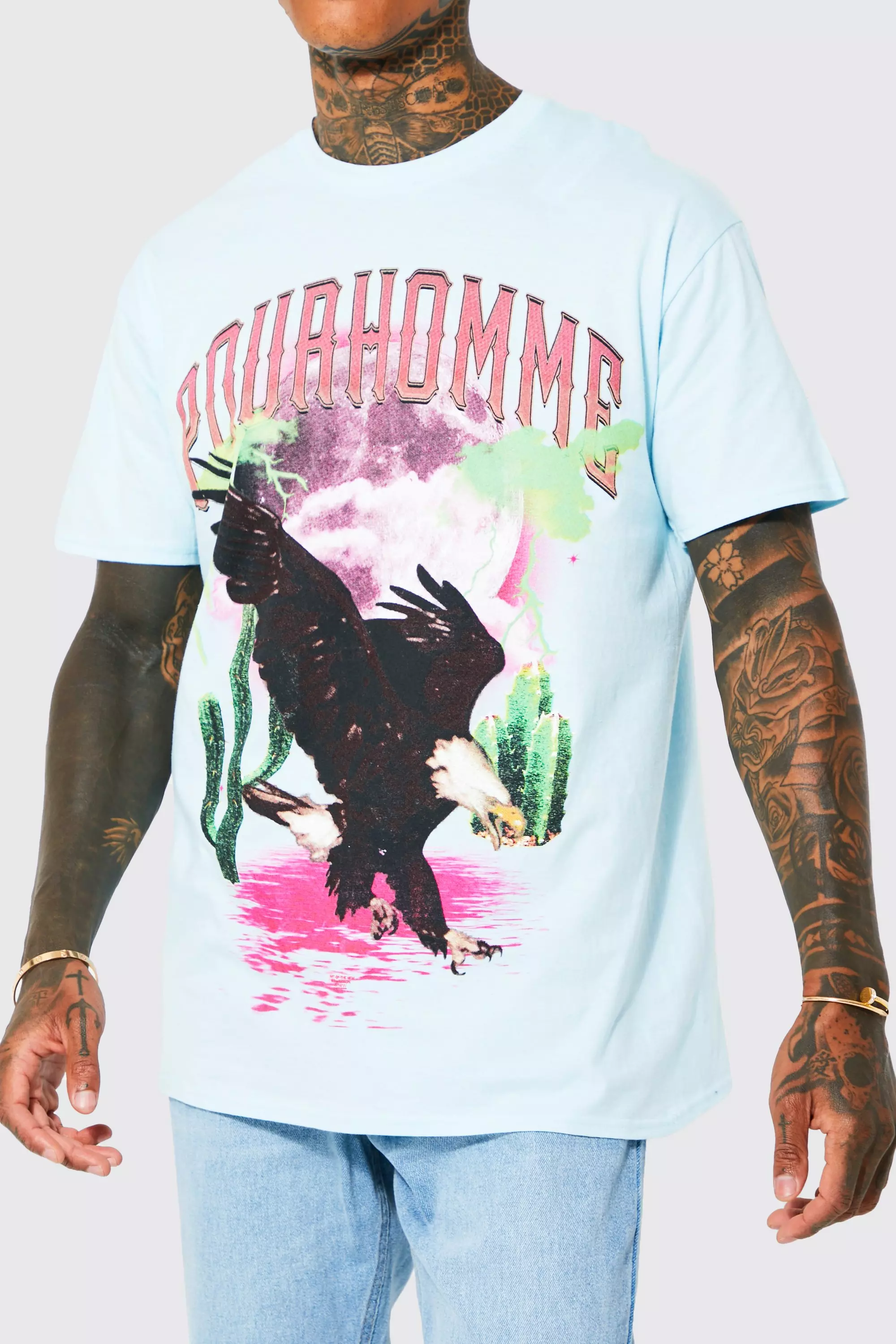 Pour Homme Graphic T shirt